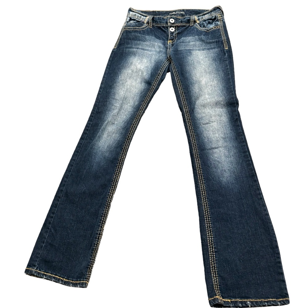 MAURICES Jeans with gold trim - size 9/10 reg used in good condition
